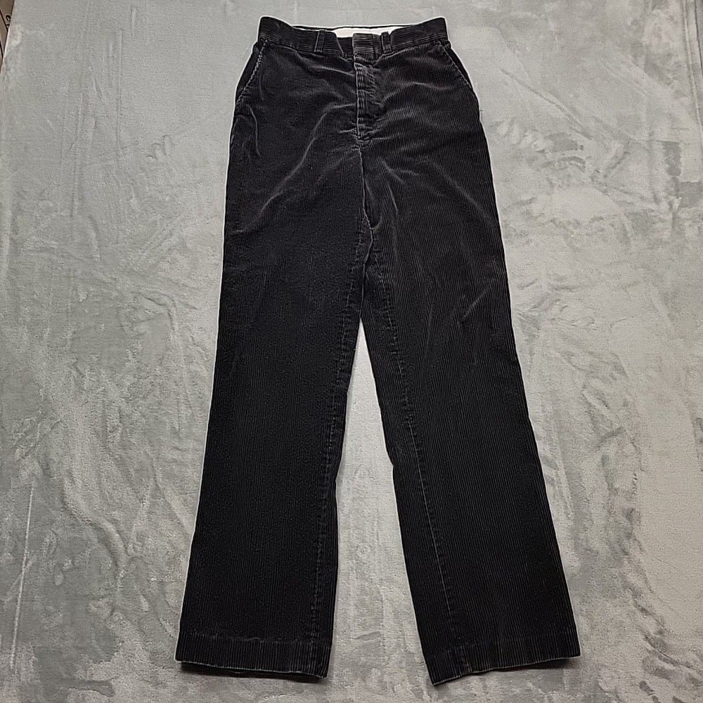 VTG Palmetto's Pants Womens 26x31 Black Corduroy Straight High Rise Made In USA